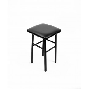 Табурет ВВР Классик черный/черный, экокожа